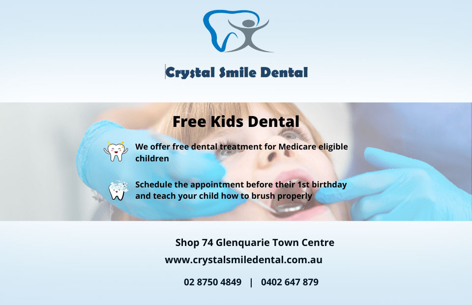 Free Dental Treatment for Eligible Children at Crystal Smile Dental! 