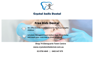 Free Dental Treatment for Eligible Children at Crystal Smile Dental!